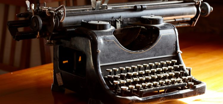 Old school typewriter - a tedious method for doing transcription