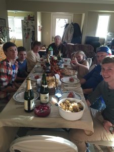 Rachel's Thanksgiving traditions are rich. Here is the Trotter family in 2016.