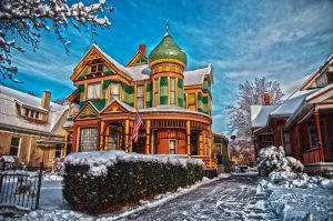 Andrew J. Warner House - a Queen Anne Victorian. Photo credit Milan Lauritzen. All Rights Reserved.