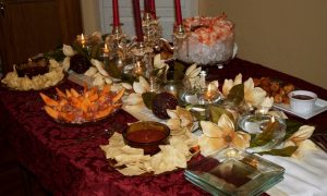 Rhonda's family Thanksgiving traditions buck the norm, involving a small gathering and seafood feast. 