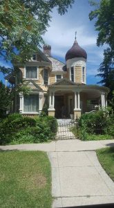 The Coffin House in Salt Lake City's avenues. This is a "sister house" to the Andrew J. Warner House in Ogden with an almost identical exterior, but different floor plan and different architects, although possibly based on the same plans.