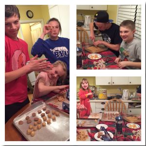 The Trotter kids helping with the candy making last Christmas. It's a family affair. 