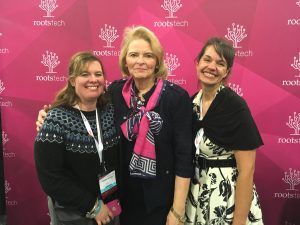 L-R: Rachel J. Trotter, Sheri Dew and Rhonda Lauritzen after interview at RootsTech