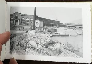 I'm holding one of the stockyard images from the Alice Petersen collection, an uncanny collection that was handed to me after I prayed for help. 