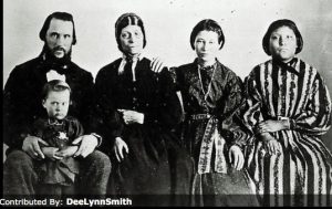 Family of Deborah Lamoreaux Leithead, husband James Leithead, and their children including Nellie (Waddie) on the right. Nellie's story came to me in a most uncanny way. There are no coincidences in this story. 