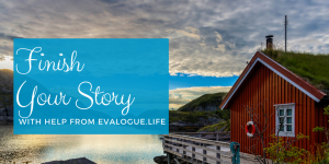 Finish your story with help from Evalogue.Life - cabin on the water photo