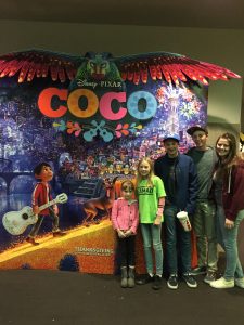 In the movie Coco, the ancestors need to be known. There are no coincidences in this movie. Photo of Rachel J. Trotter's family at the movie.