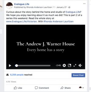 Animoto Review - Screen shot showing Aninoto Video uploaded to Facebook with 4,000 views