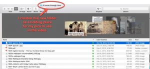 Animoto review - screen shot showing how I gather photos