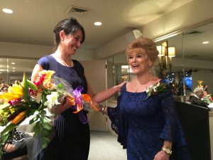 Norma Kier and Rhonda Lauritzen at the book release party for Remember When, the Jim and Norma Kier story