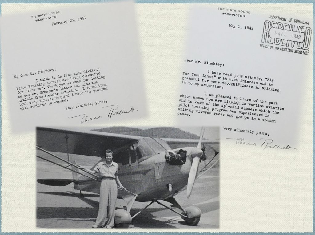 Robert H. Hinckley papers, Ms 102, Special Collections and Archives. University of Utah, J. Willard Marriott. Letters from Eleanor Roosevelt. Photo is from book the Putt Putt Air Force. 