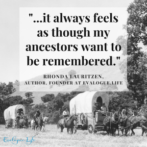 picture of pioneer wagon and pioneers and inspirational quote
