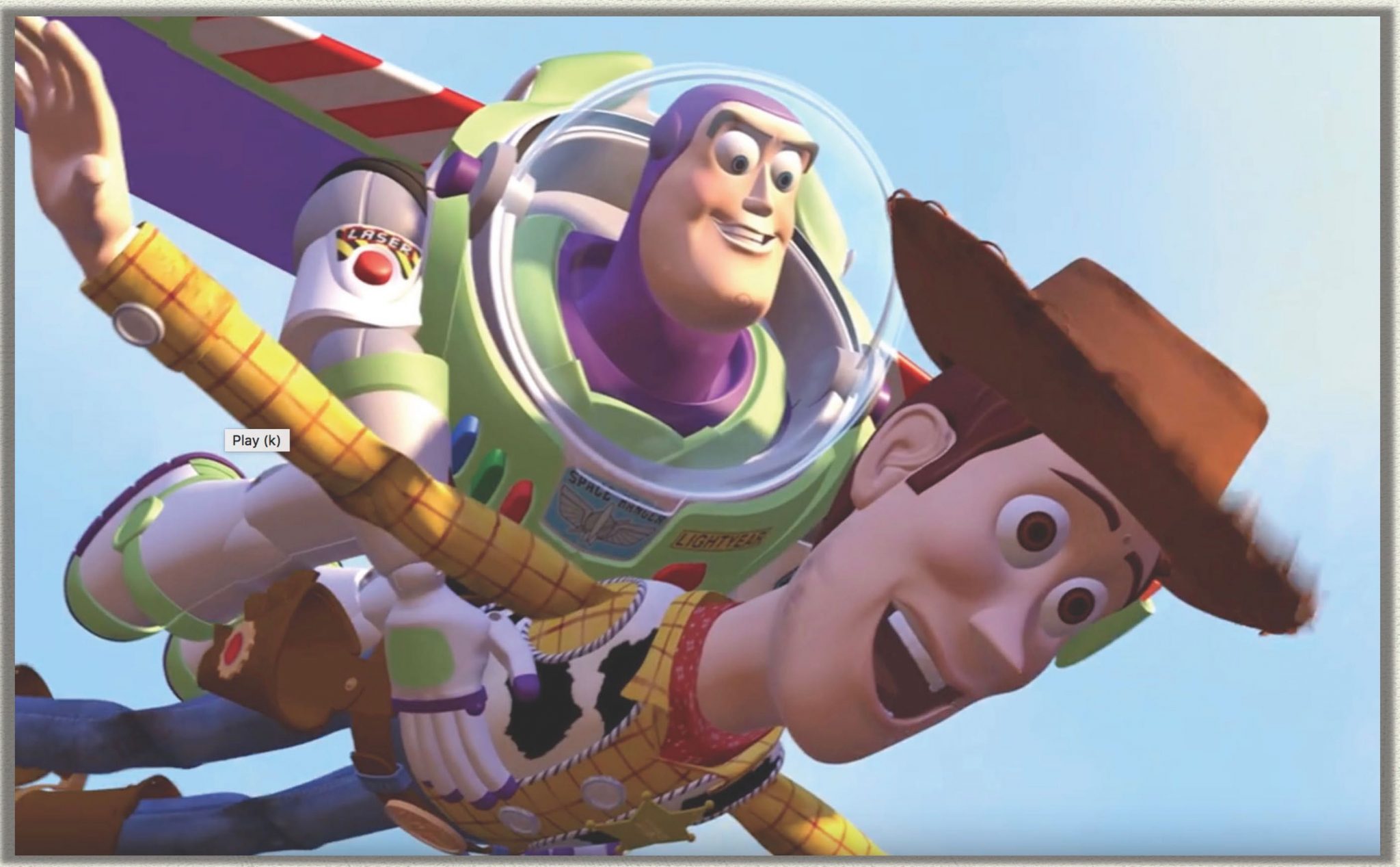toy story buzz and woody flying