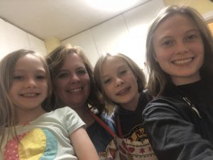 Rachel Trotter making pies with her daughters, a favorite Thanksgiving tradition.