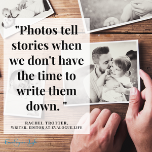 Encouraging quote about taking pictures and looking at old ones.
